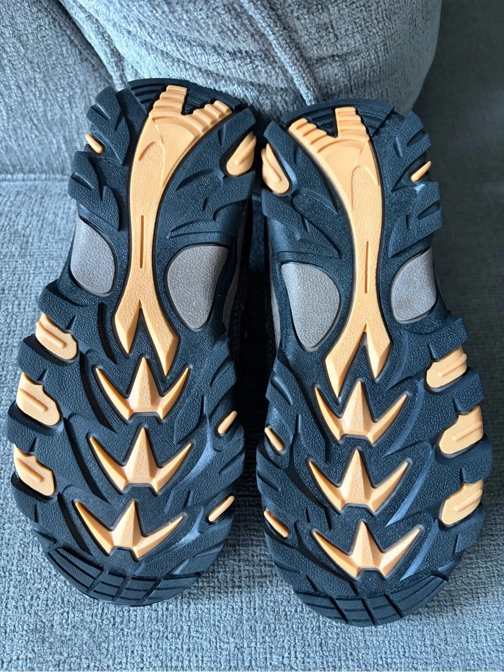 Northside Brown Suede Athletic Trail Shoes with Yellow Accent